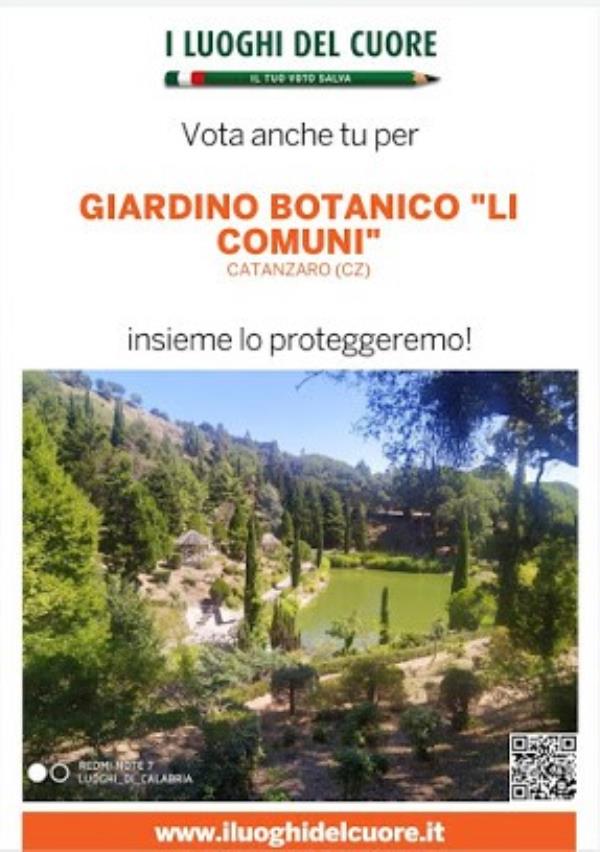 Luoghi del cuore. Il Giardino Botanico "Li Comuni" a Catanzaro candidato al concorso del Fai (VOTA QUI)