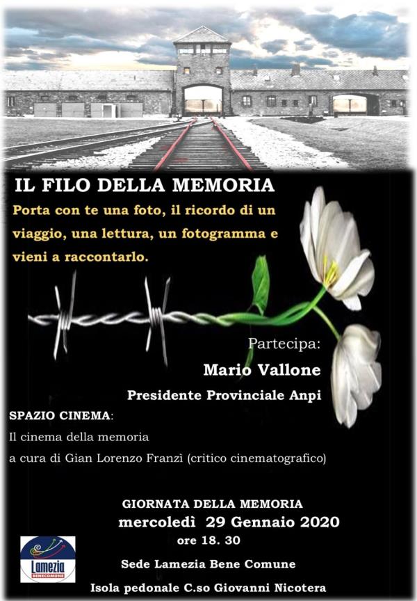 images “Il filo della memoria” è l'iniziativa di“Lamezia bene comune”  per la giornata della memoria il prossimo 29 gennaio