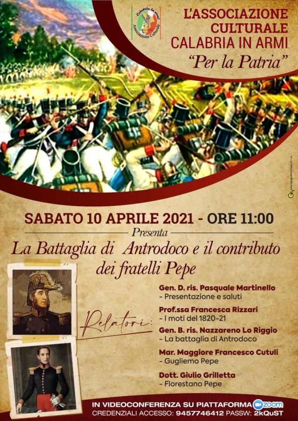 L'Associazione Culturale "Calabria in armi" celebra il bicentenario dei Moti del 1820-21: sabato seminario in webinar