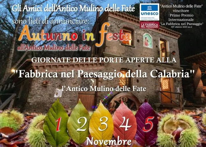 images Autunno in festa all’Antico mulino delle Fate: la fabbrica nel paesaggio della Calabria dall’1 al 5 novembre