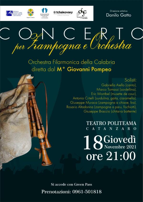 images La zampogna diventa protagonista nel concerto dell’Orchestra filarmonica della Calabria 
al Teatro Politeama di Catanzaro