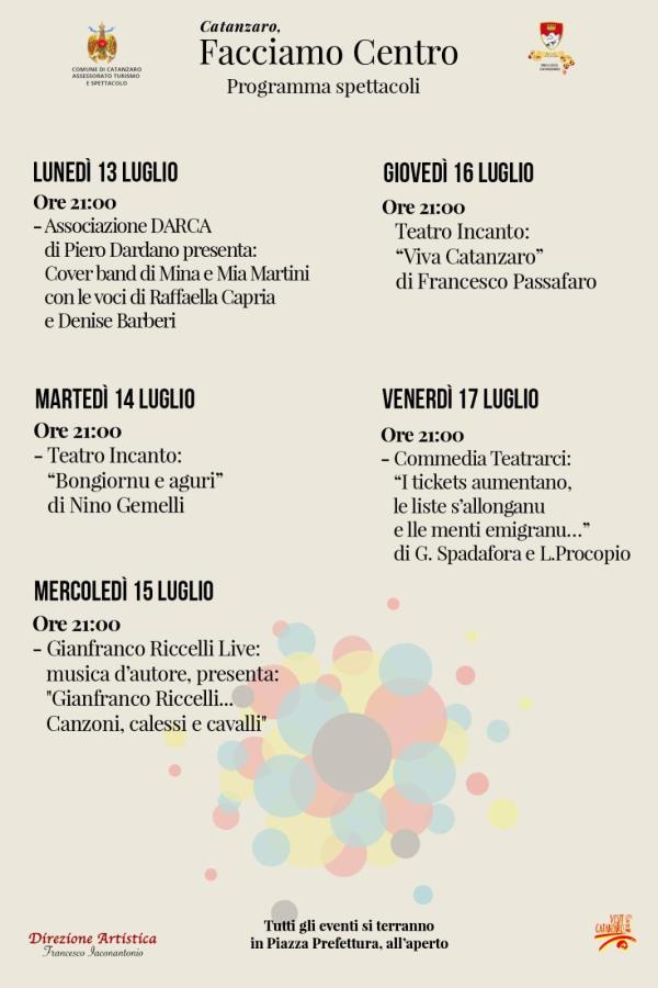 “Catanzaro, facciamo centro”, si apre una nuova settimana di eventi che animerà l'isola pedonale