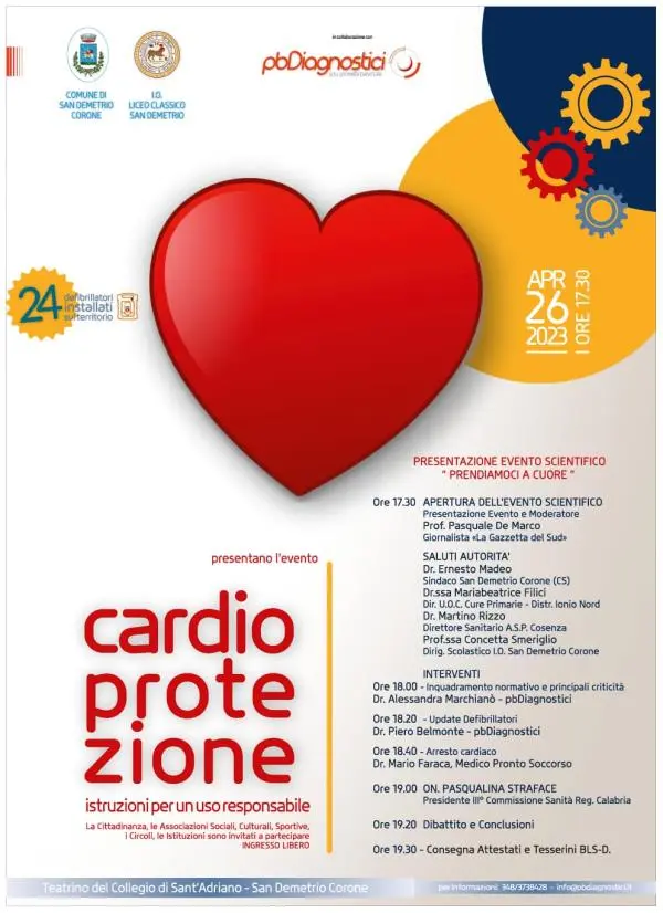 images "Prendiamoci a cuore": a San Demetrio Corone installati 12 defibrillatori