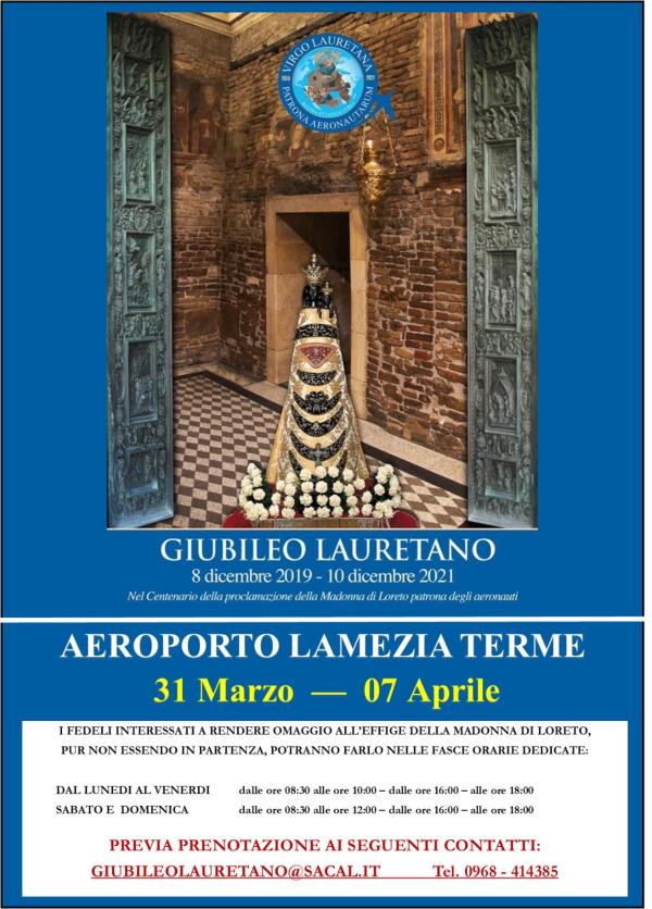 images Domani all'aeroporto di Lamezia Terme farà tappa la “Peregrinatio Mariae” della statua della Madonna di Loreto