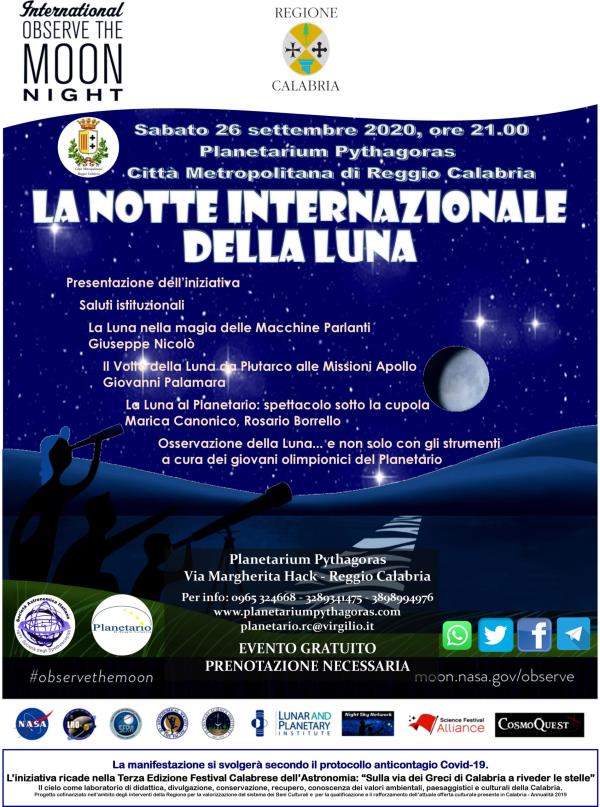 images Domani al Planetarium Pythagoras di Reggio Calabria uno sguardo al cielo con la XI edizione  della "notte internazionale della Luna"