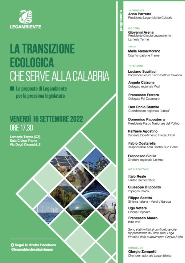 images “La transizione ecologica che serve alla Calabria": le proposte di Legambiente 