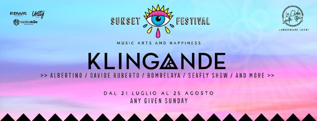 Il Sunset Festival  a Corigliano-Rossano chiuderà con Albertino, Ruberto e Klingande