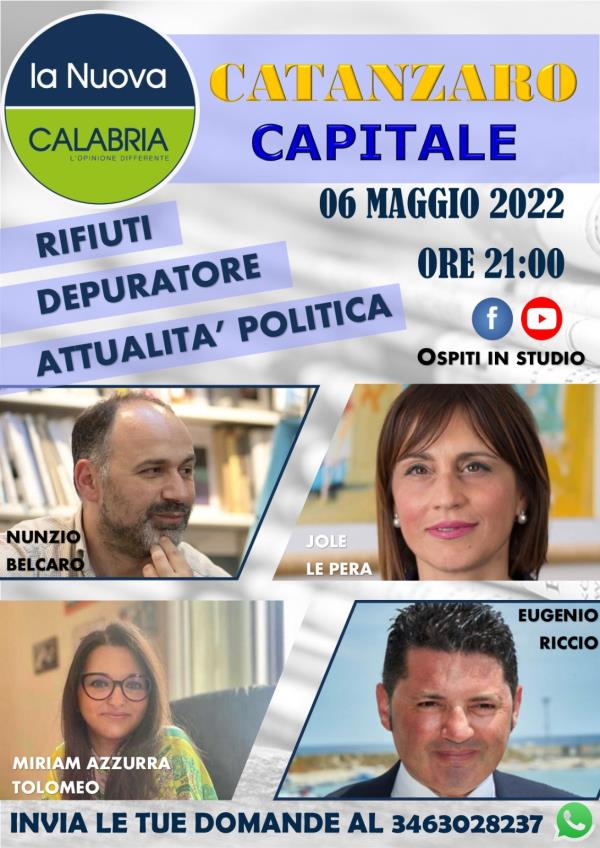 images Catanzaro Capitale: nuova puntata con Belcaro, Le Pera, Riccio e Tolomeo 