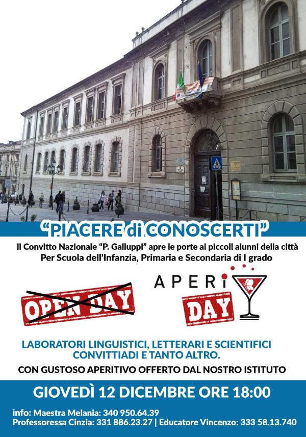 images Alla scoperta del Convitto Galluppi, la didattica all'avanguardia presentata con un Aperiday