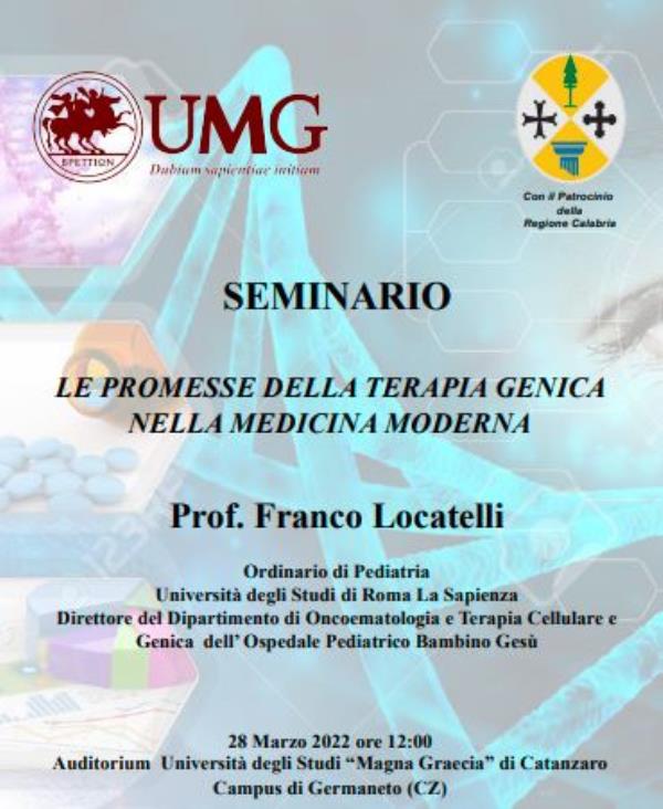 images “Le promesse della terapia genica nella medicina moderna”: seminario di Franco Locatelli all’Umg