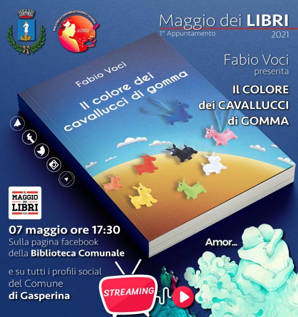 images Maggio dei libri 2021. Domani a Gasperina il primo appuntamento con “Il colore dei cavallucci di gomma” di Fabio Voci