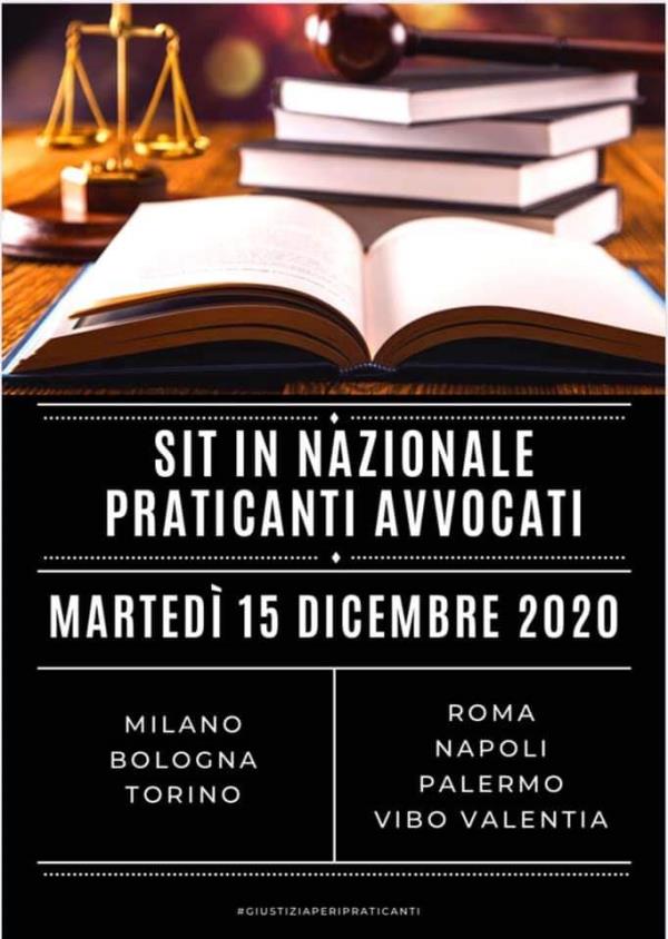 images I praticanti avvocati il 15 dicembre dicono "no all’alternativa tra lavoro e salute. Non vogliamo date, vogliamo certezze"