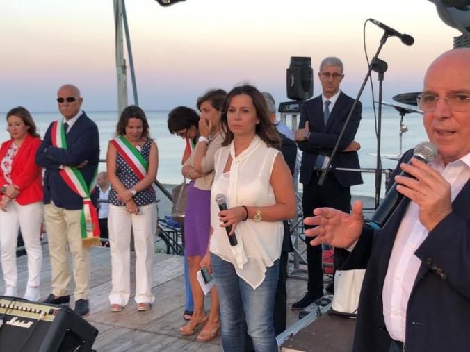 images Oliverio all'inaugurazione del lungomare di Siderno