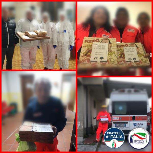 images Coronavirus. "Pizza Sospesa", iniziativa di Gioventù Nazionale e Fratelli d’Italia a Catanzaro