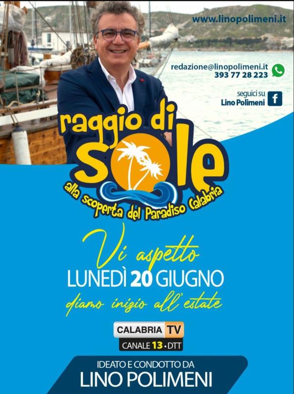 images Raggio di Sole, la trasmissione di Lino Polimeni torna oggi in diretta su Calabria TV canale 13