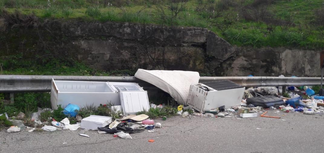 Catanzaro. Via Molè invasa dai rifiuti degli incivili: i residenti chiedono le fototrappole (FOTO)