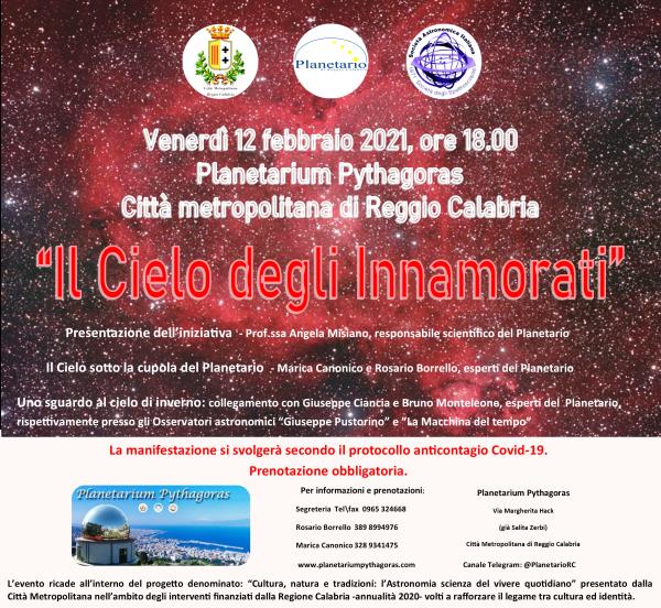 images Un San Valentino anticipato al Planetario Pythagoras di Reggio Calabria con "Il Cielo degli Innamorati”