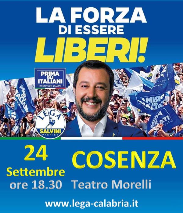 images Matteo Salvini sarà a Cosenza. Fissata la data: il 24 settembre 