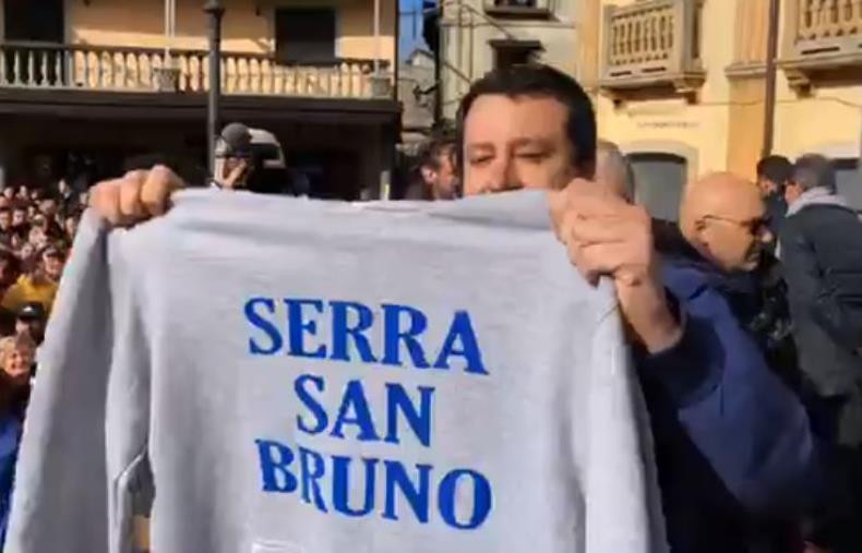 REGIONALI. Salvini a Serra San Bruno: "Il Pd perde con 20 punti di distacco"