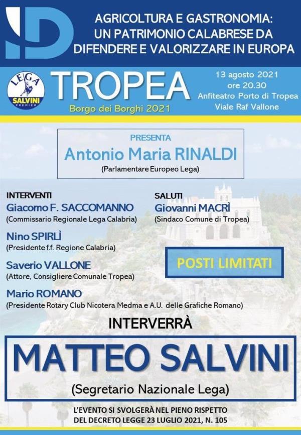 images Matteo Salvini atteso in Calabria: venerdì 13 agosto sarà a Tropea