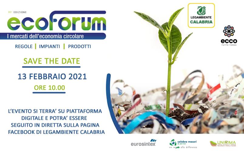 images EcoForum rifiuti Calabria, sabato la presentazione del dossier regionale “Comuni ricicloni 2021”  