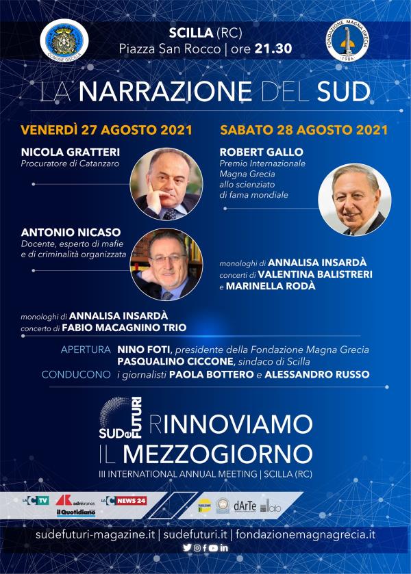 images Scilla. Il procuratore Gratteri e lo scienziato Gallo aprono il III International annual meeting SUDeFUTURI III 