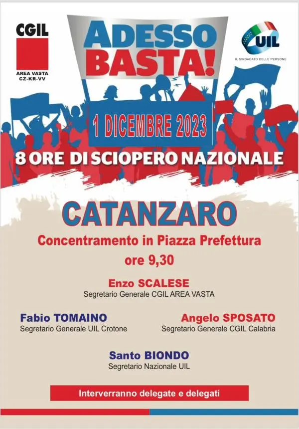 images Caro prezzi, verso lo sciopero di Cgil e Uil: l'1 dicembre in Piazza Prefettura 