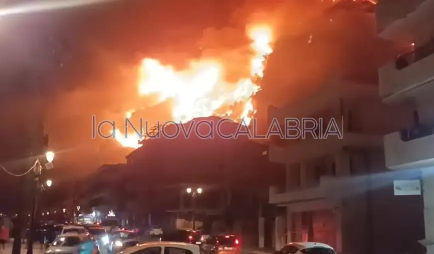 images Inferno di fuoco a Bagnara Calabra: incendio minaccia abitazioni, evacuati residenti (VIDEO)