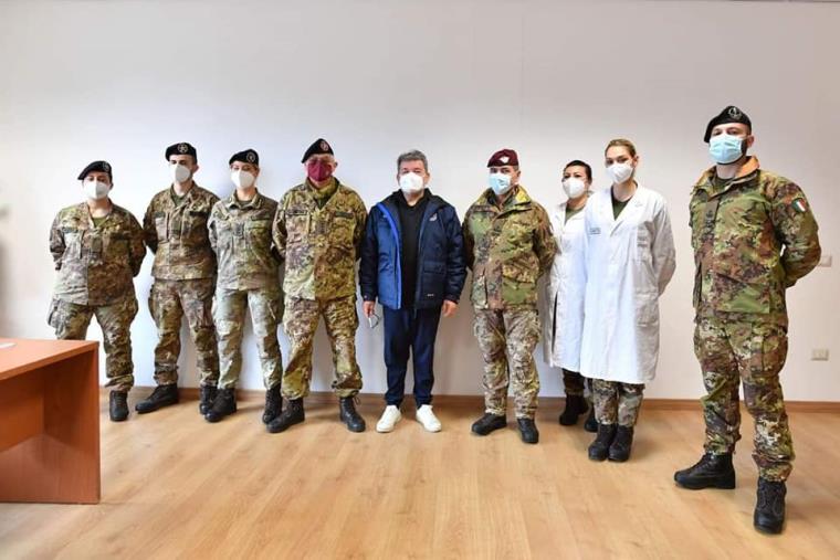 images Arrivato in Calabria il team sanitario dell'Esercito. Spirlì: "Un supporto importante, ringrazio il commissario Figliuolo"