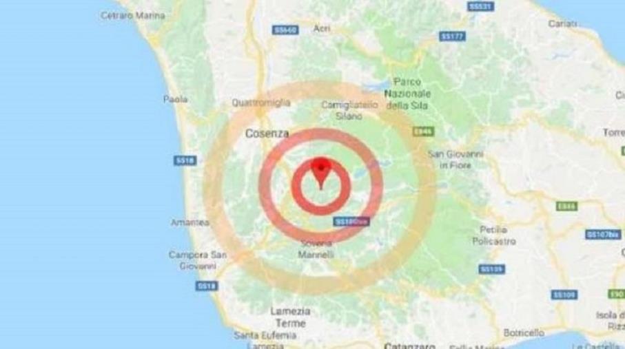 images La terra trema nel Cosentino, scossa  di magnitudo 3.4 avvertita anche a Lamezia Terme