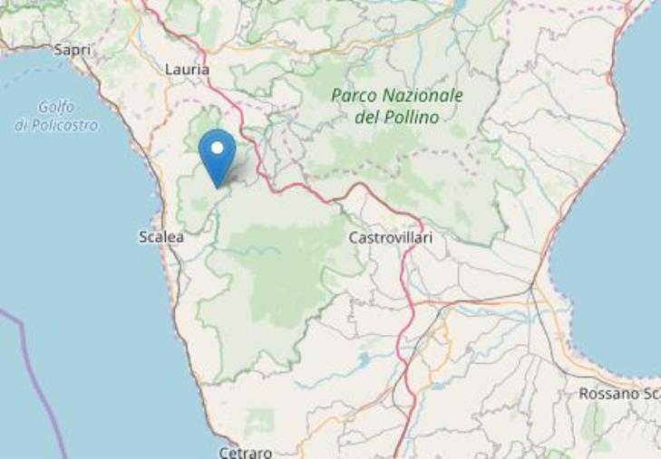Scossa di terremoto di magnitudo 3.3 nel Cosentino