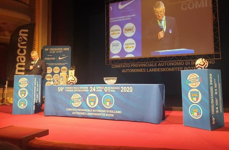 Torneo delle Regioni 2020: a Merano sorteggiati i gironi
