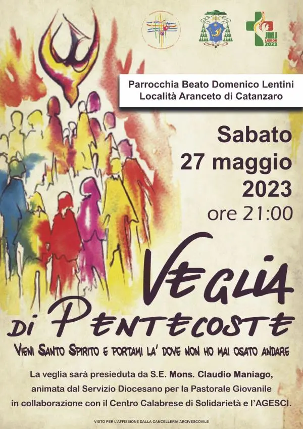 Domani la veglia di Pentecoste della Diocesi di Catanzaro Squillace