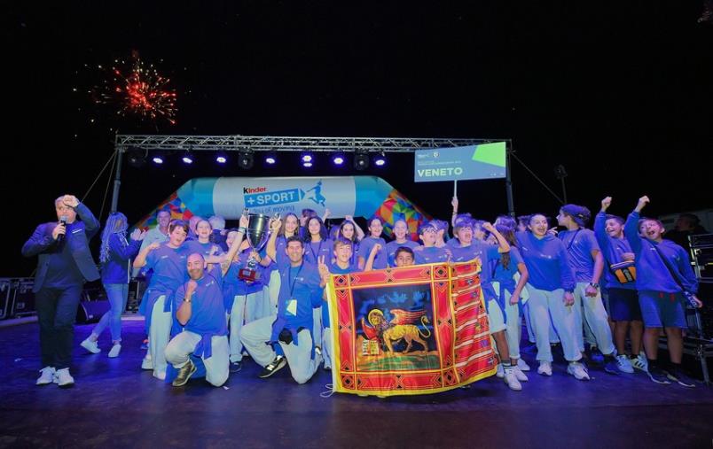 Il Veneto vince l’edizione in Calabria del Trofeo Coni Kinder 2019