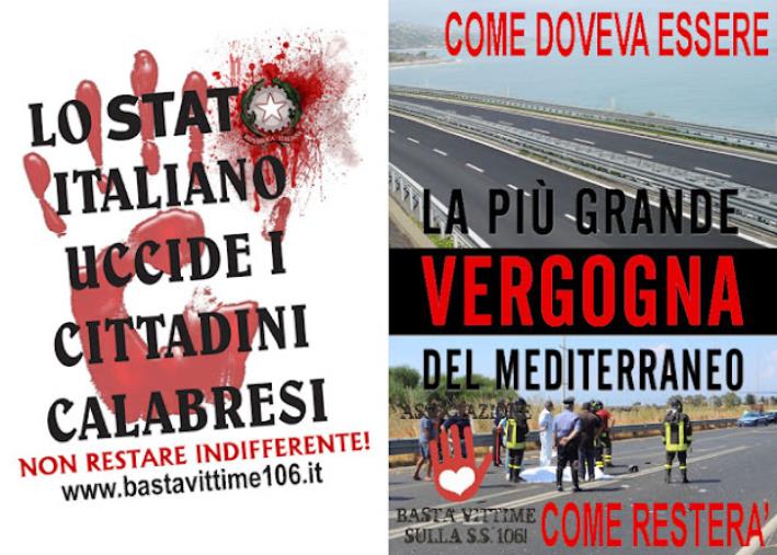 images Viabilità. Nuova Ss.106, Associazione "Basta Vittime sulla Statale": "Nel tratto Squillace-Guardavalle non sono previsti progetti e finanziamenti"