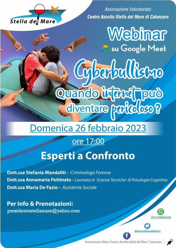 images Cyberbullismo, al via la formazione dell’associazione Centro ascolto Stella del mare  